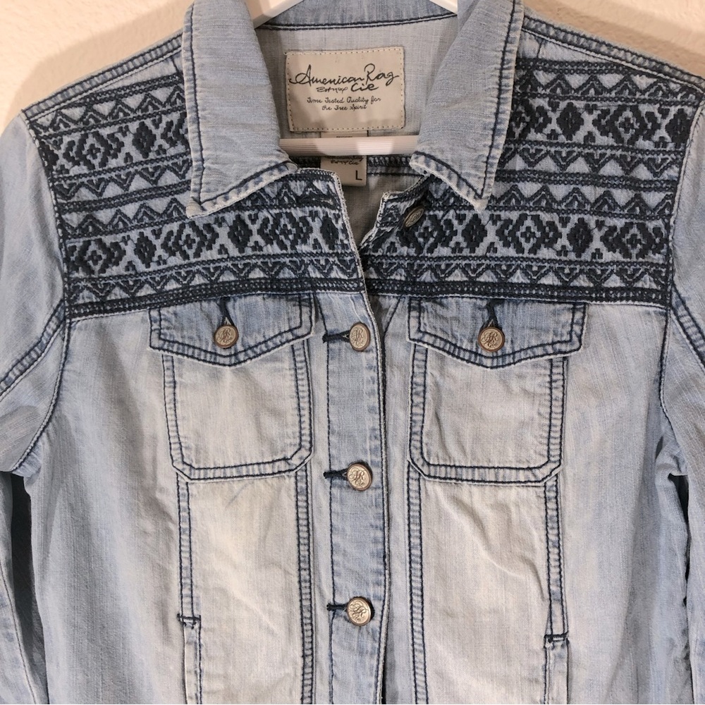 American Rag Embroidered Button Up Shirt - Picture 3 of 7
